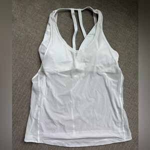 lululemon size 6 sheer tank with built in bra